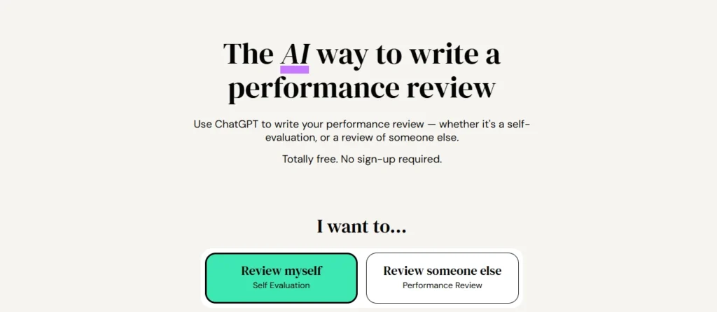 Best Free AI Performance Review Generator-PerformanceReview.AI